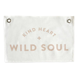 Leonie and the Leopard - Kind Heart Wild Soul Wall Banner