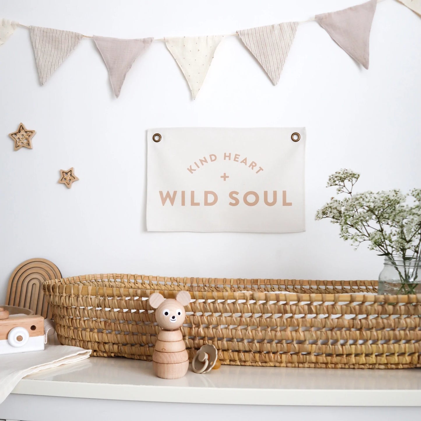 Leonie and the Leopard - Kind Heart Wild Soul Wall Banner