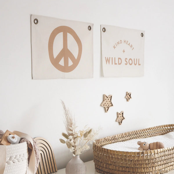 Leonie and the Leopard - Kind Heart Wild Soul Wall Banner