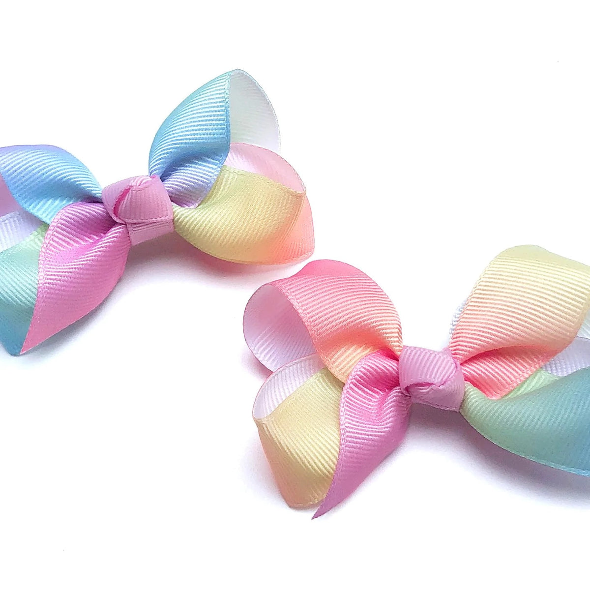 Lauren Hinkley - Small Grosgrain Pastel Rainbow Bows - Set of 2
