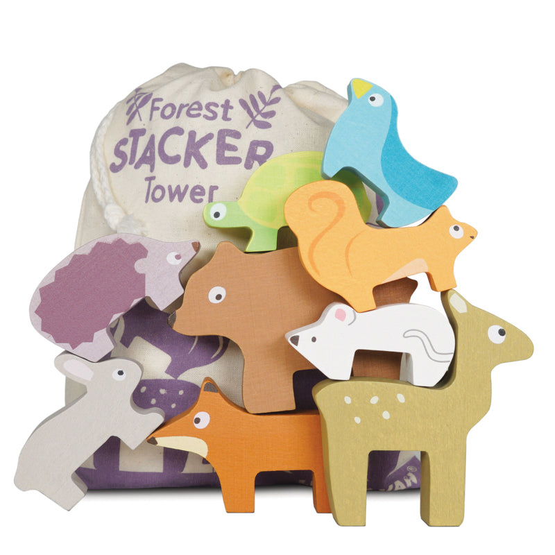 Le Toy Van - Petilou Forest Stacking Animals and Bag