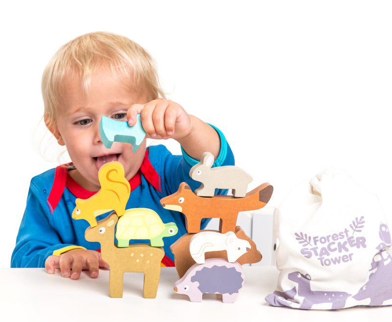 Le Toy Van - Petilou Forest Stacking Animals and Bag