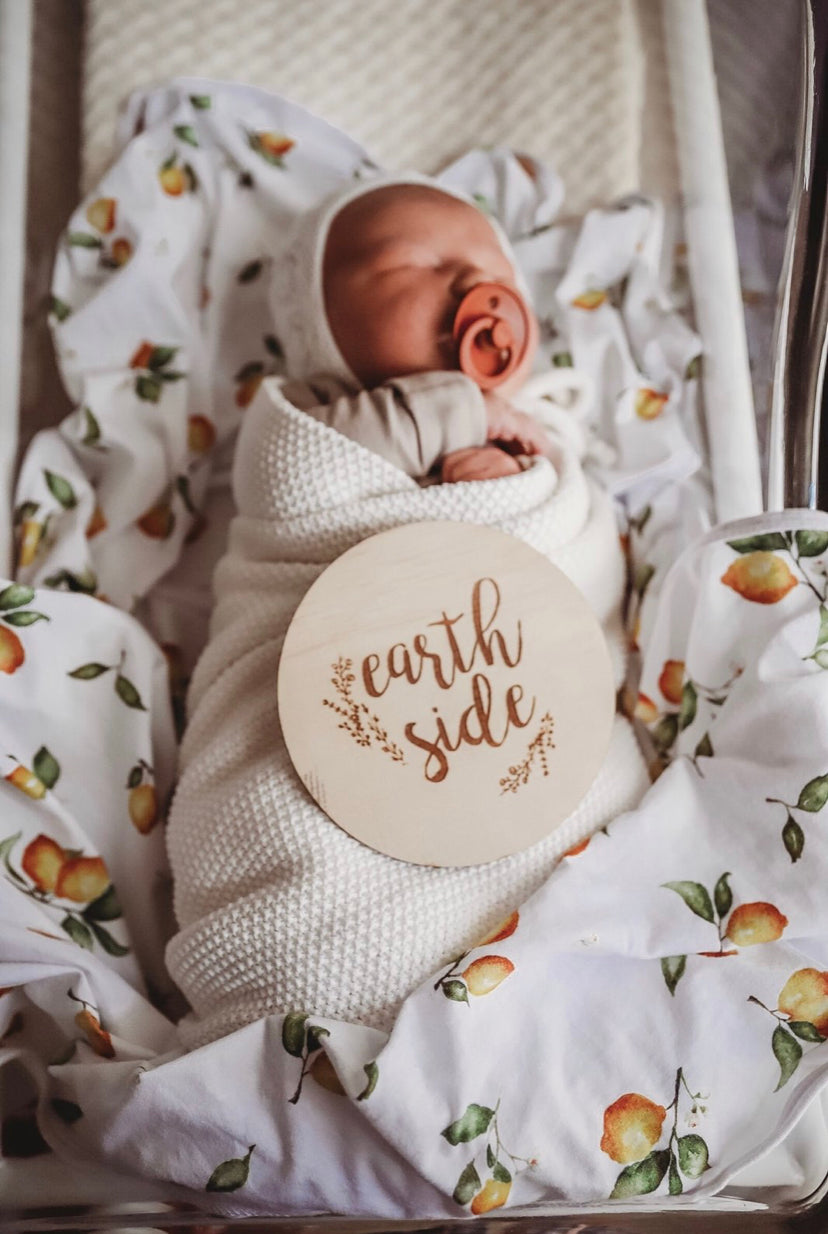 Lemon Jersey Wrap Set | Little Bambino Bear