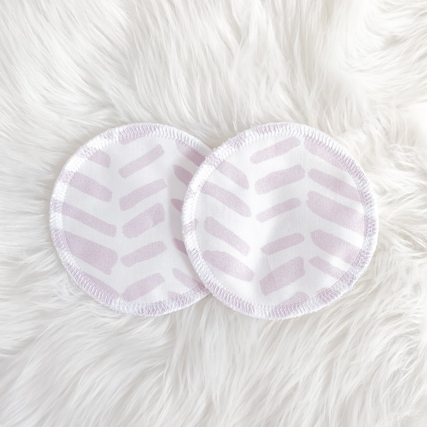 Lilac Herringbone Nursing Pads