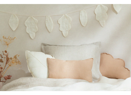 Nobodinoz Lin Français Rectangular Cushion - Sand 