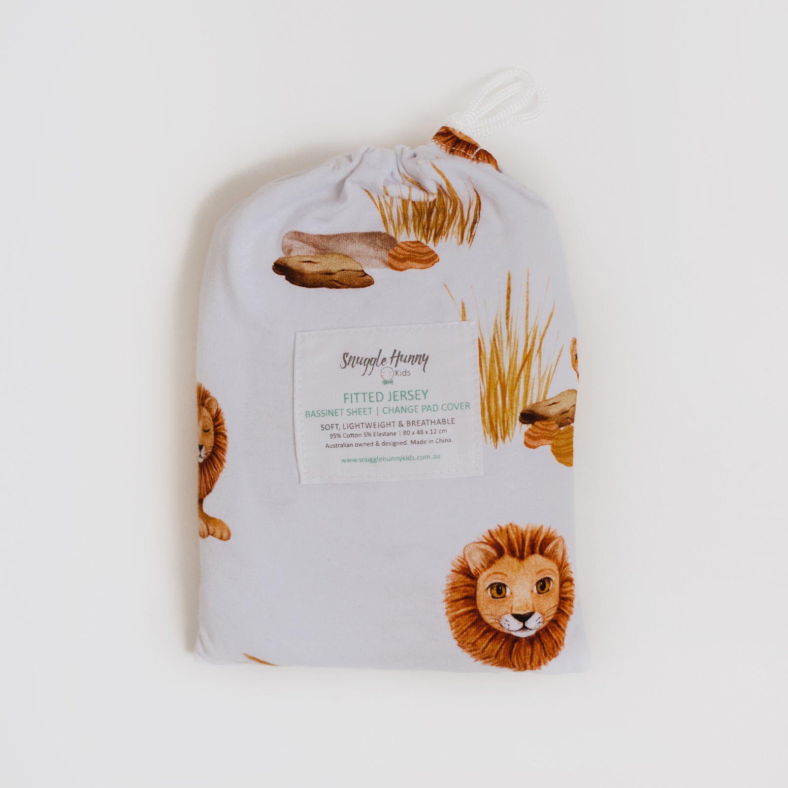 Snuggle Hunny Kids - Bassinet Sheet / Change Pad Cover - Lion