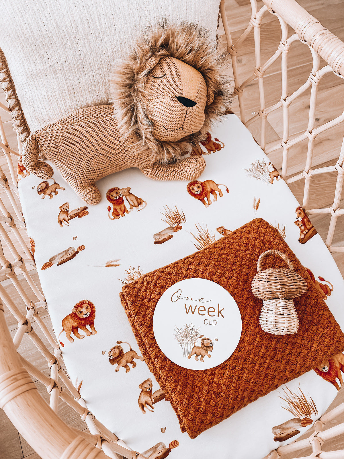 Snuggle Hunny Kids - Lion and Sunrise Reversible Milestone Cards