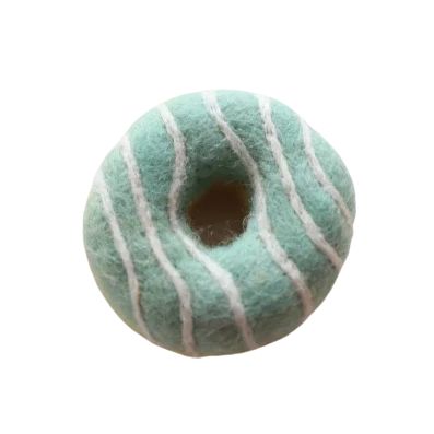 Juni Moon Mint White Stripe Donut