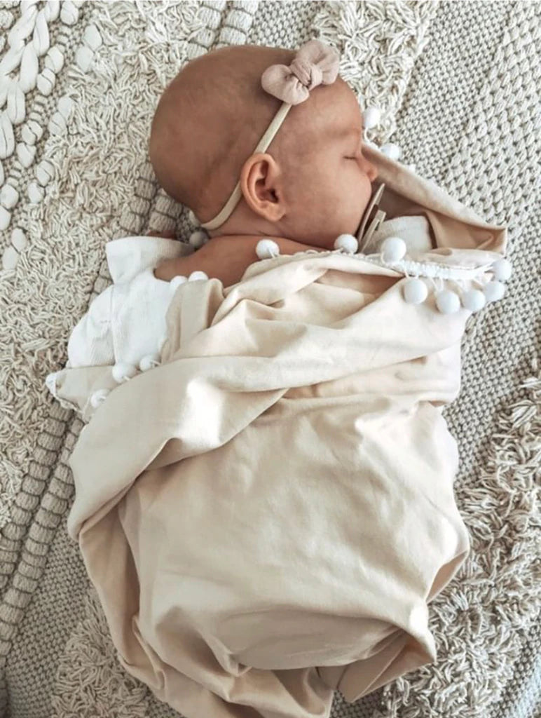 Mae and Rae - Blush Linen Bow