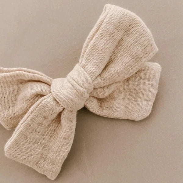 Mae and Rae - Golden Gauze Fabric Bow