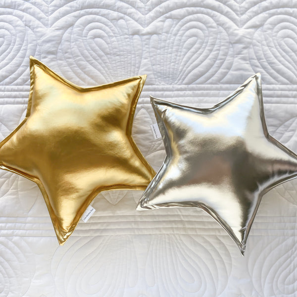 Gold and Silver Star Cushions