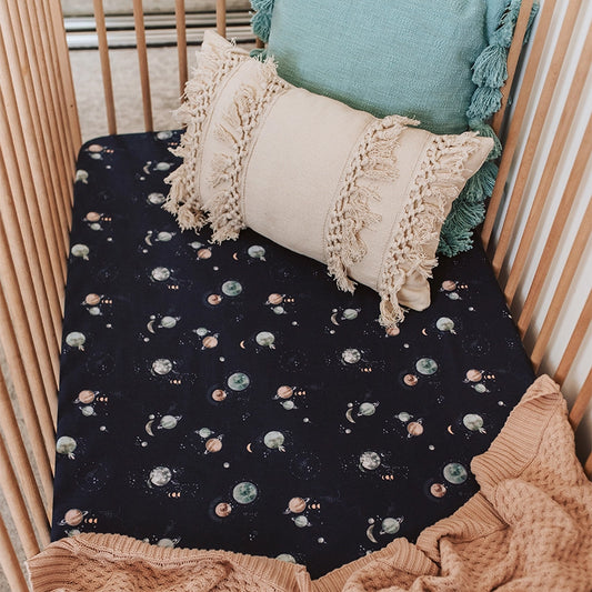 Snuggle Hunny Kids - Fitted Cot Sheet - Milky Way