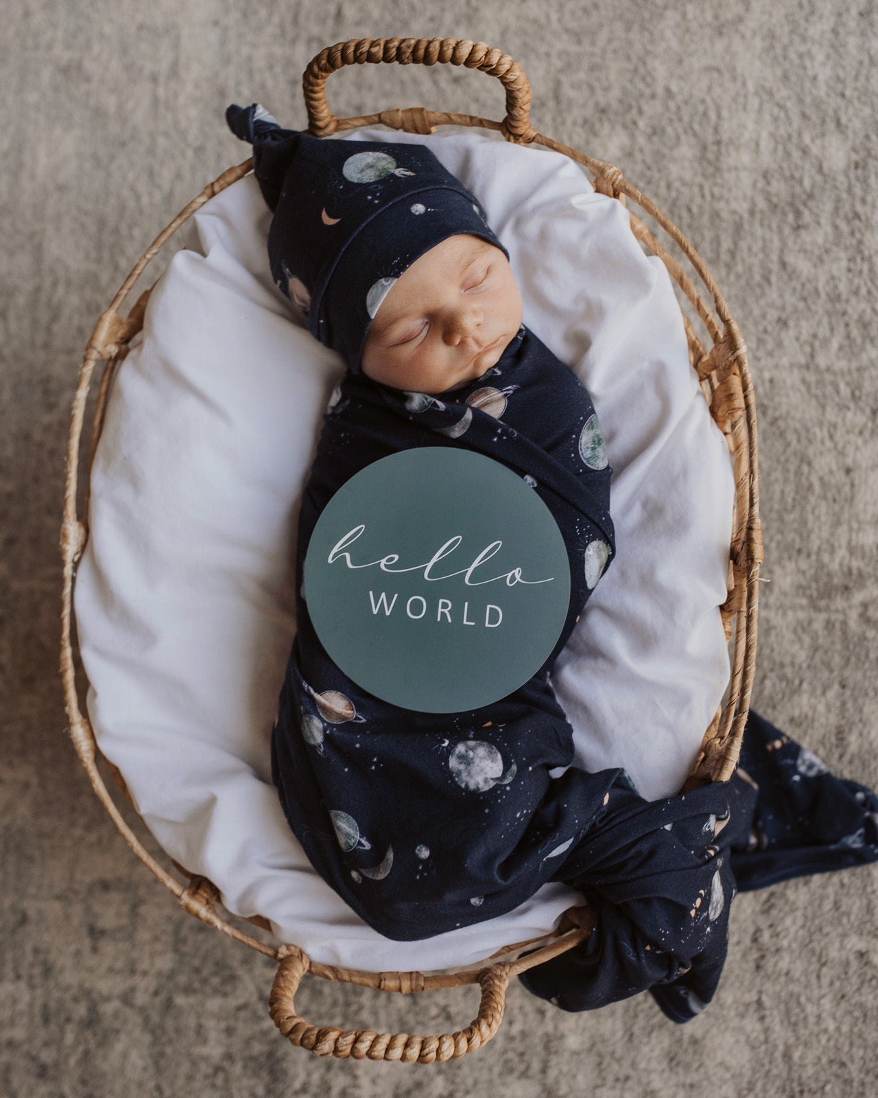 Snuggle Hunny Kids - Jersey Wrap & Beanie Set - Milky Way