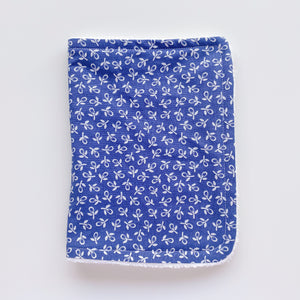 Mini Blue Floral Burp Cloth - Little Bambino Bear