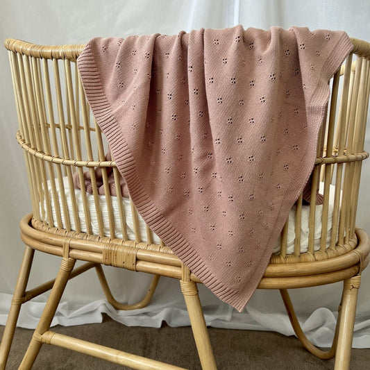 Mini & Me - Heirloom Baby Blanket - Blush