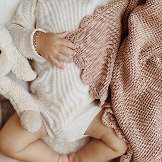 Mini & Me - Shell Baby Blanket - Blush