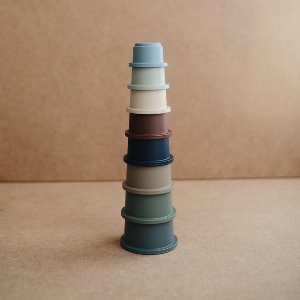 Mushie Stacking Cups - Forest