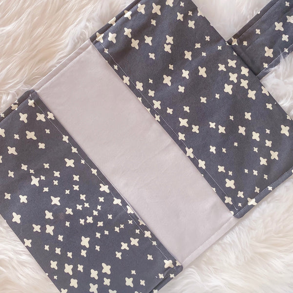 Nappy Clutch - Grey Crosses with Light Grey Inner