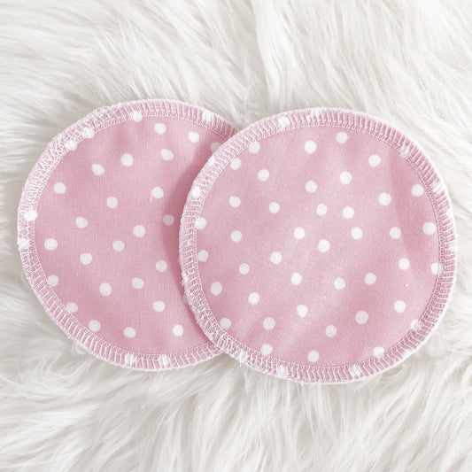 Reusable Nursing Pads - Pink with white spot