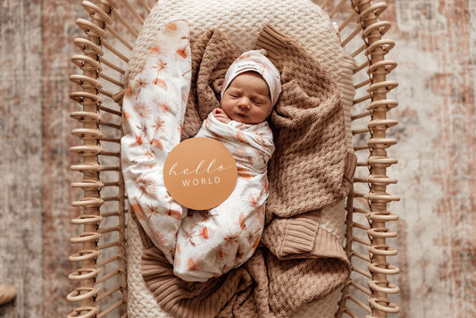Paradise Jersey Wrap and Beanie Set - Snuggle Hunny Kids 