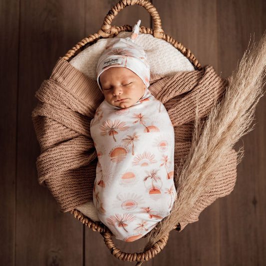 Snuggle Hunny Kids - Paradise Snuggle Swaddle and Beanie Set