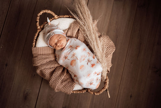 Snuggle Hunny Kids - Paradise Snuggle Swaddle and Beanie Set