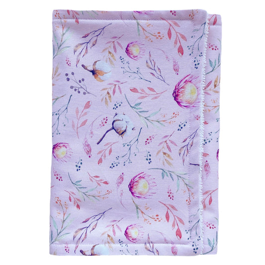 Handmade Baby Burp Cloth - Pink Floral