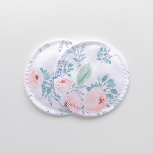 Pink and Green Floral Nursing Pads