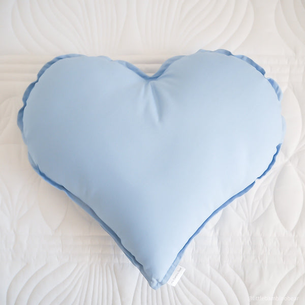 Placid Blue Heart Cushion | Little Bambino Bear
