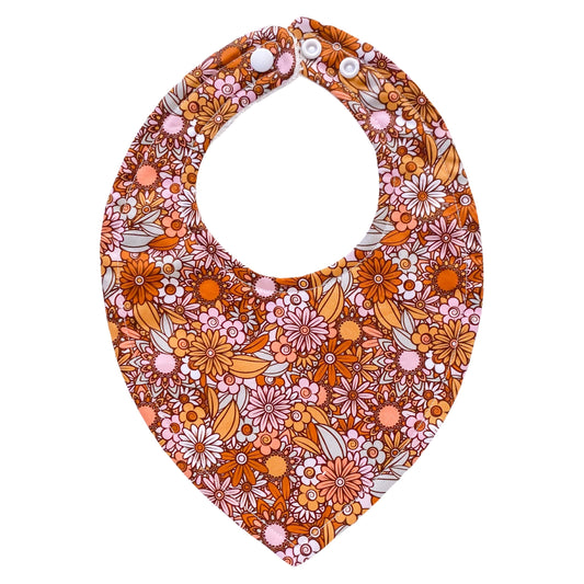 Retro Floral Bib - Little Bambino Bear