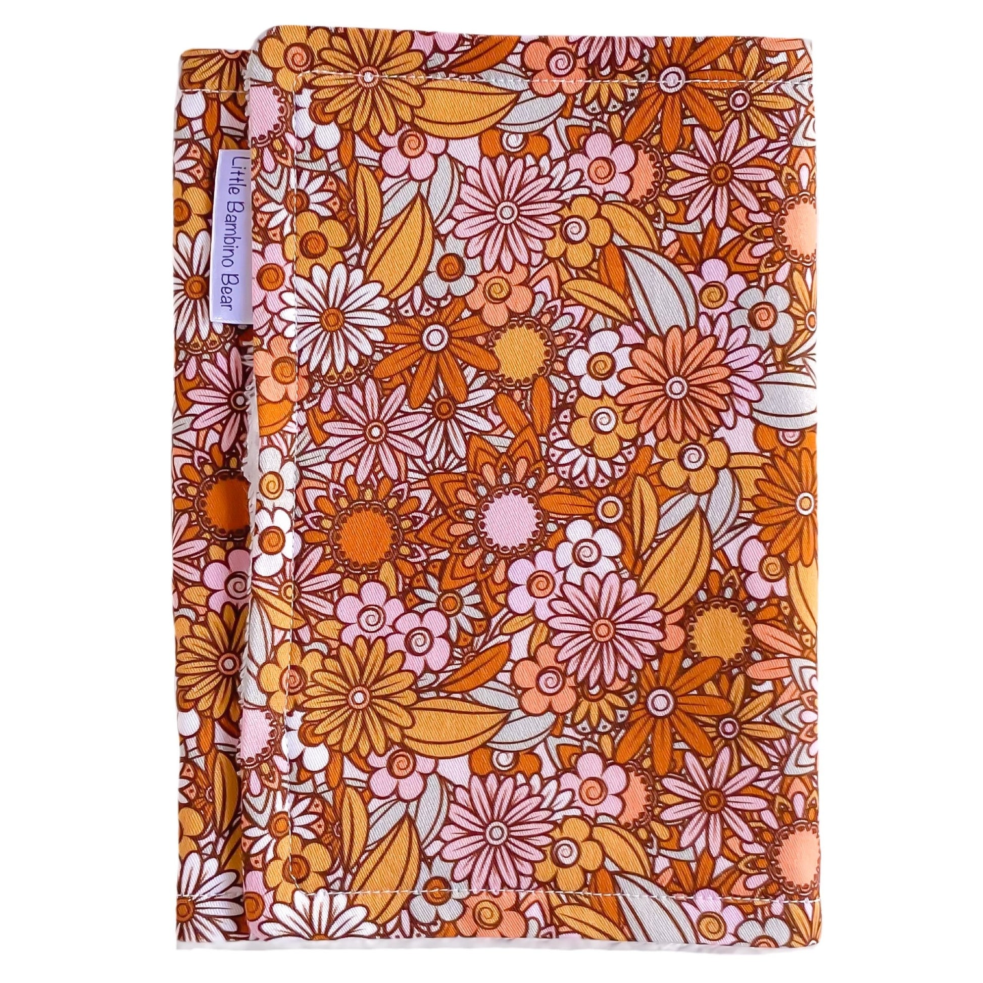 Premium Burp Cloth - Retro Floral - Little Bambino Bear