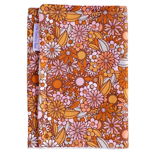 Premium Burp Cloth - Retro Floral - Little Bambino Bear