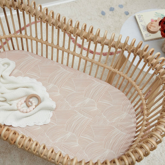 Mulberry Threads Fitted Bassinet Sheet - Rose Connected