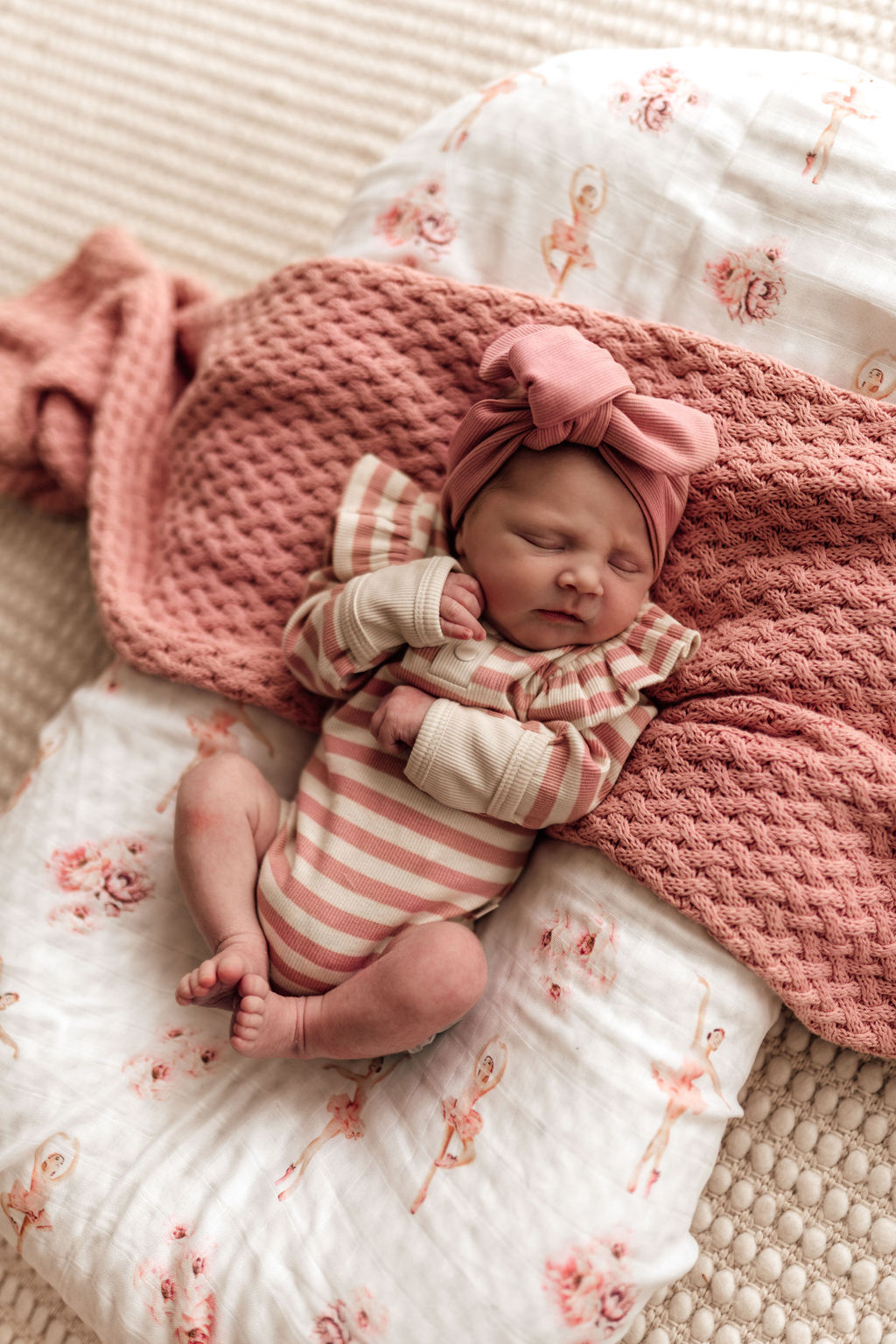 Snuggle Hunny Kids - Rose Stripe Long Sleeve Bodysuit