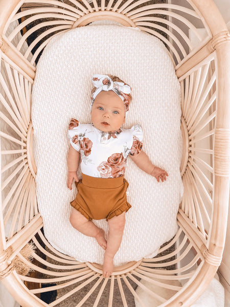 Rosebud Short Sleeve Organic Bodysuit