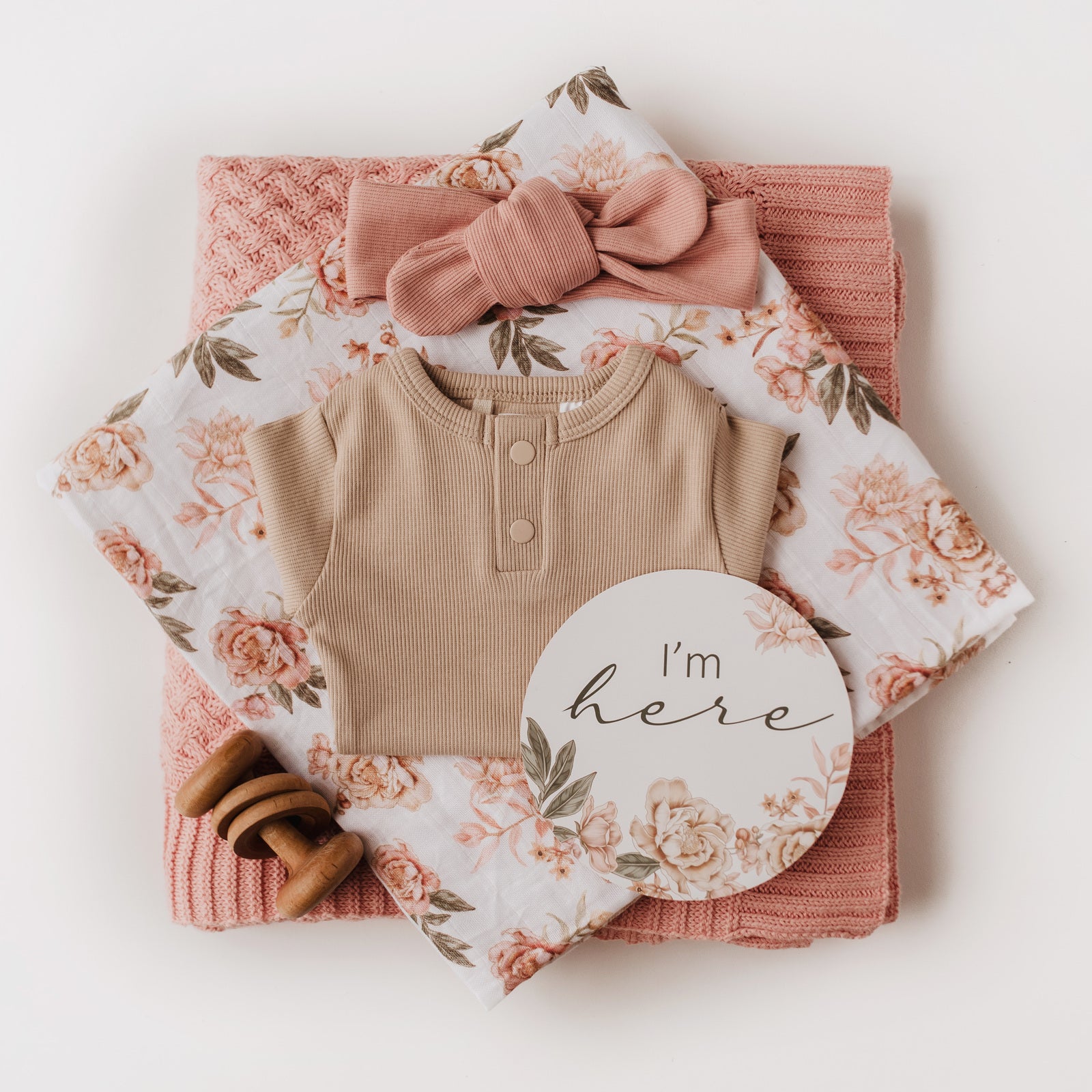 Snuggle Hunny Kids - Rosette and Pink Sand Milestone Cards