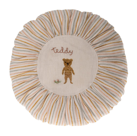 Maileg Round Striped Teddy Cushion - Small
