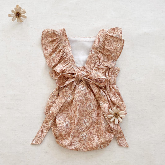 India and Grace - Ruffle Romper - Fleur Floral