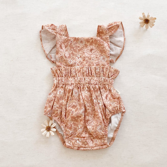 India and Grace - Ruffle Romper - Fleur Floral
