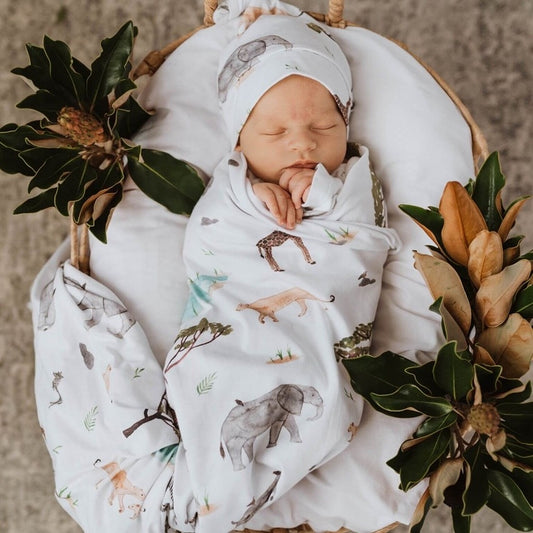 Safari Jersey Wrap set | Little Bambino Bear