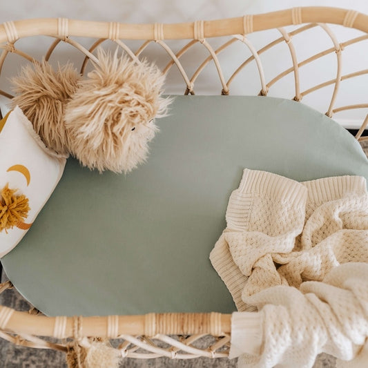 Bassinet Sheet / Change Pad Cover - Sage 