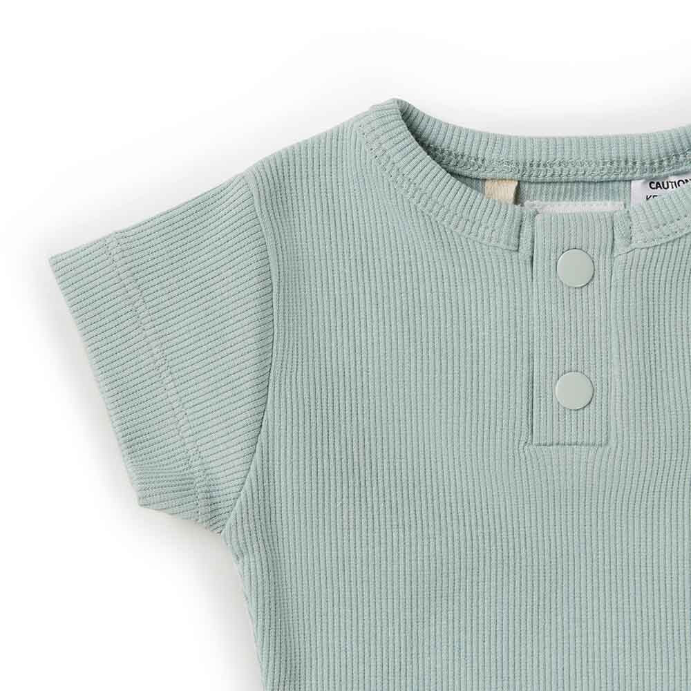 Snuggle Hunny Kids - Sage Short Sleeve Organic Bodysuit