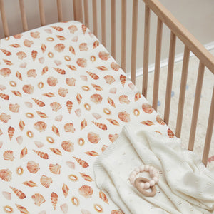 Mulberry Threads Jersey Fitted Cot Sheet - Shells