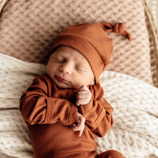 Snuggle Hunny Kids - Biscuit Ribbed Knotted Beanie