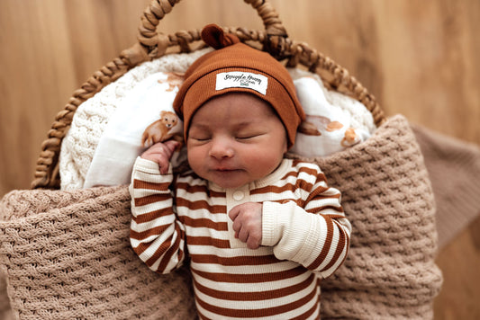 Snuggle Hunny Kids - Biscuit Stripe Growsuit