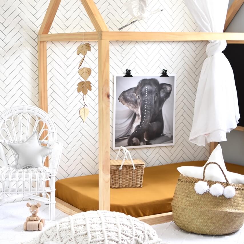 Fitted Cot Sheet - Bronze - Little Bambino Bear