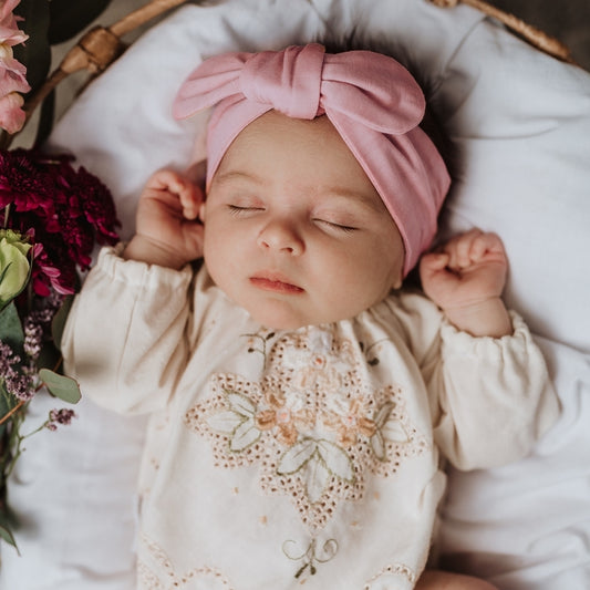 Baby Topknot Headband - Pink Fantasy - Little Bambino Bear