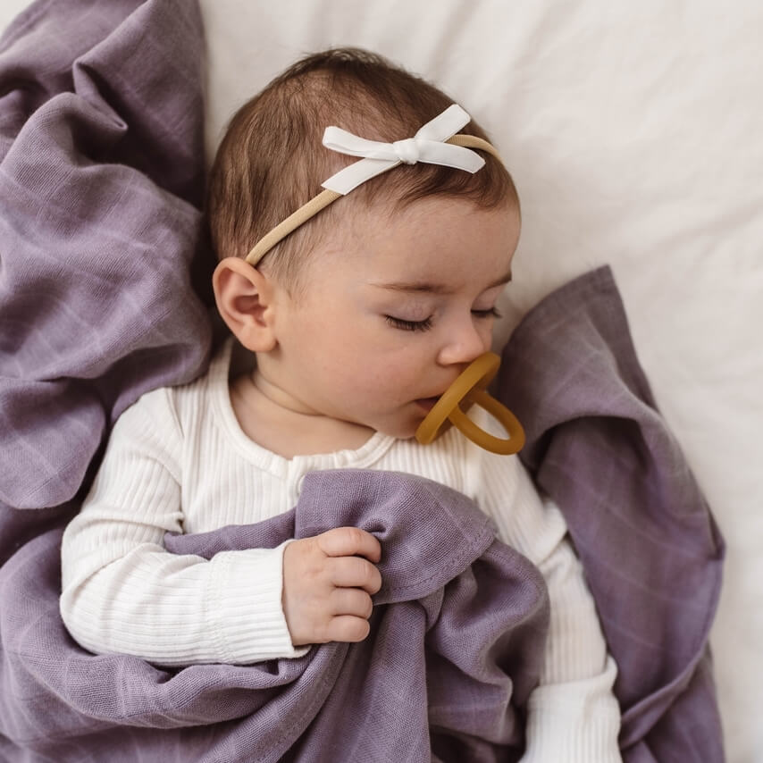 Velvet Bow - White - Little Bambino Bear