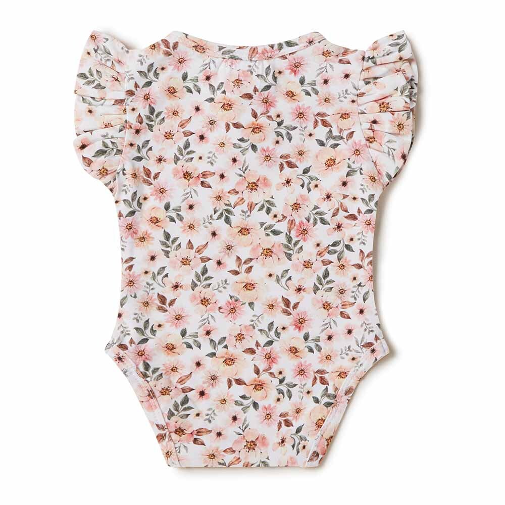 Snuggle Hunny Kids - Spring Floral Short Sleeve Organic Bodysuit