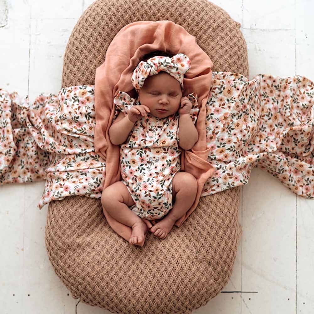 Snuggle Hunny Kids - Spring Floral Short Sleeve Organic Bodysuit